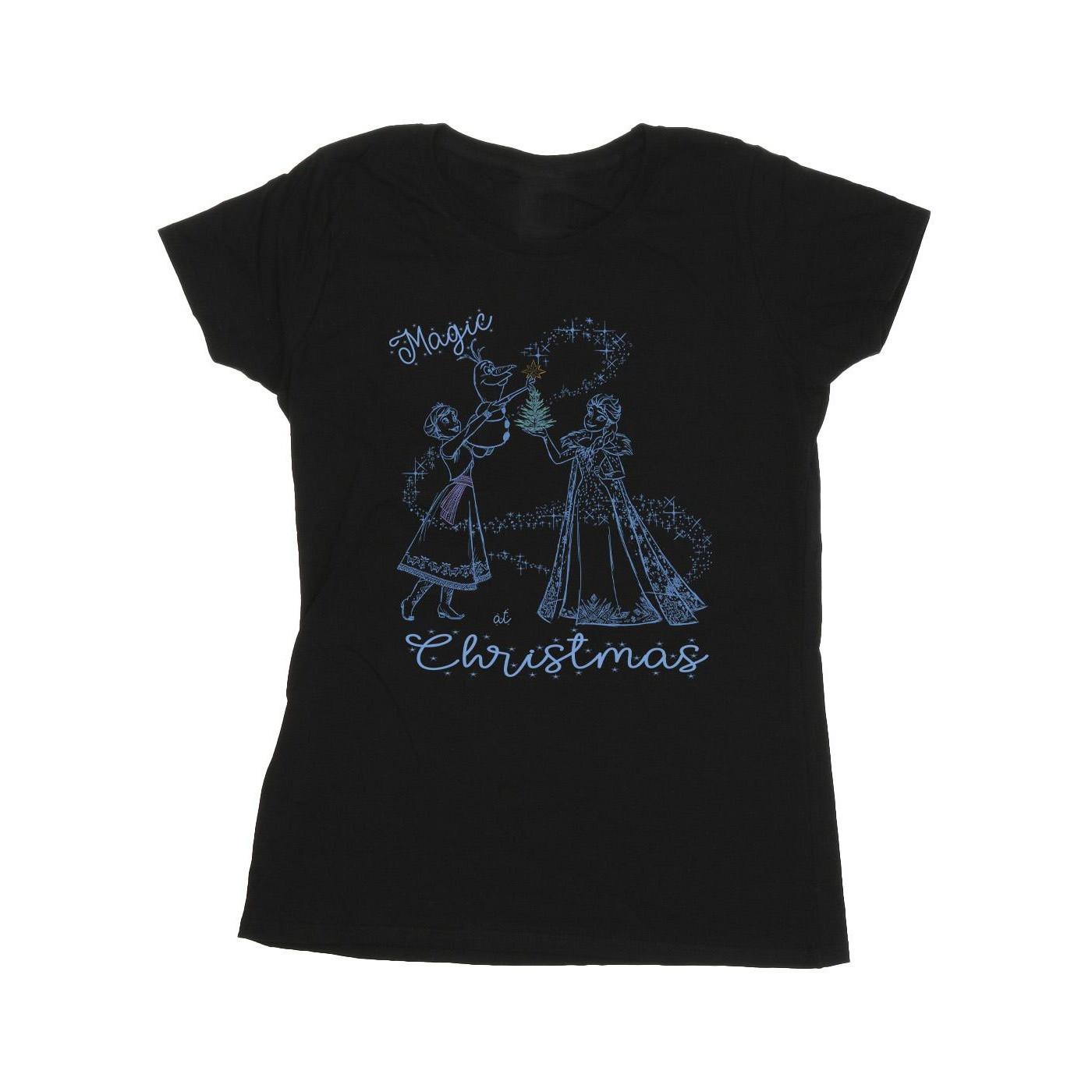 Image of Frozen Magic Christmas Tshirt Damen Schwarz M