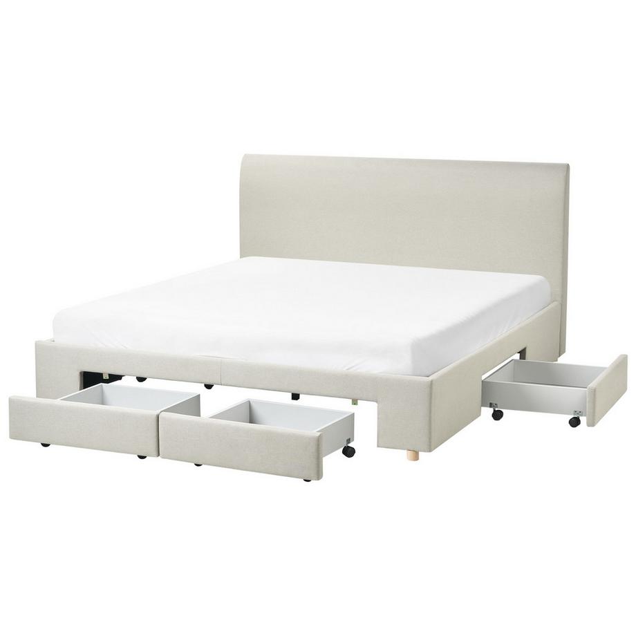 Letto con cassetti contenitori en Tessuto  SOUTRIN