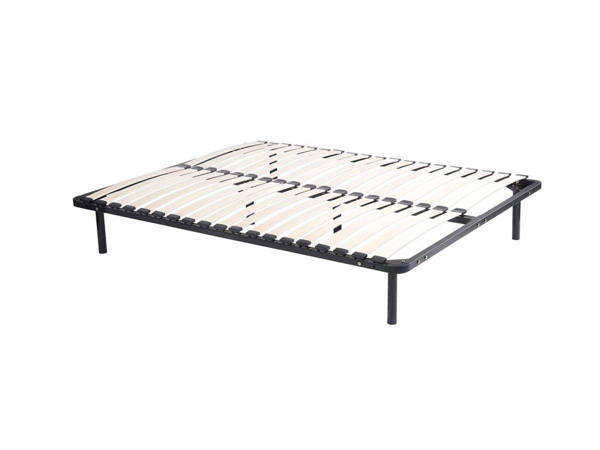 Image of Lattenrost - mit Füßen - 120 x 200 cm - 2x 19 Latten - Schwarz - KALISTA von YSMÉE Lattenrost - mit Füßen - 120 x 200 cm - 2x 19 Latten - Schwarz - KALISTA von YSMÉE