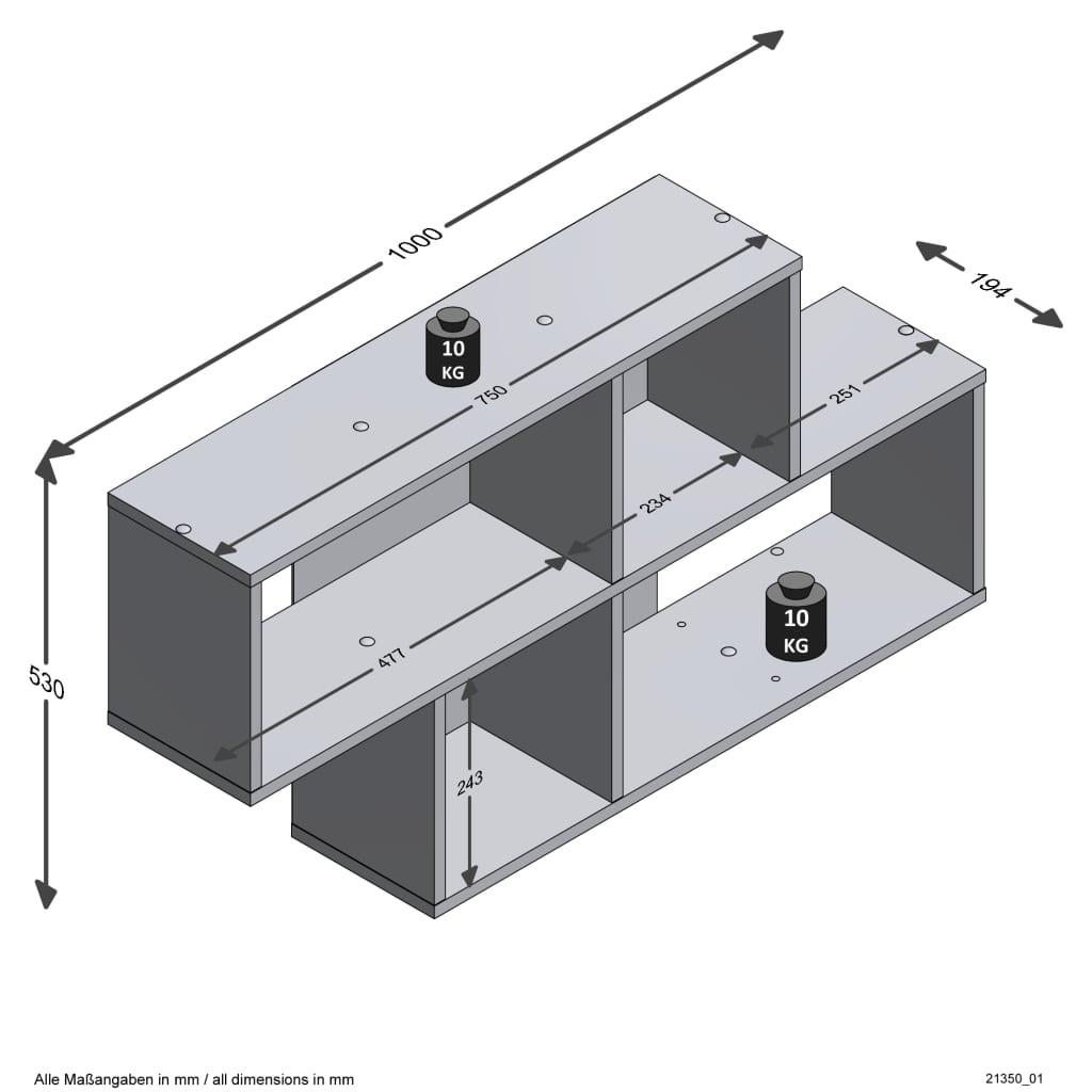 Calicosy Scaffale 4 Scomparti L100 cm - Nora  