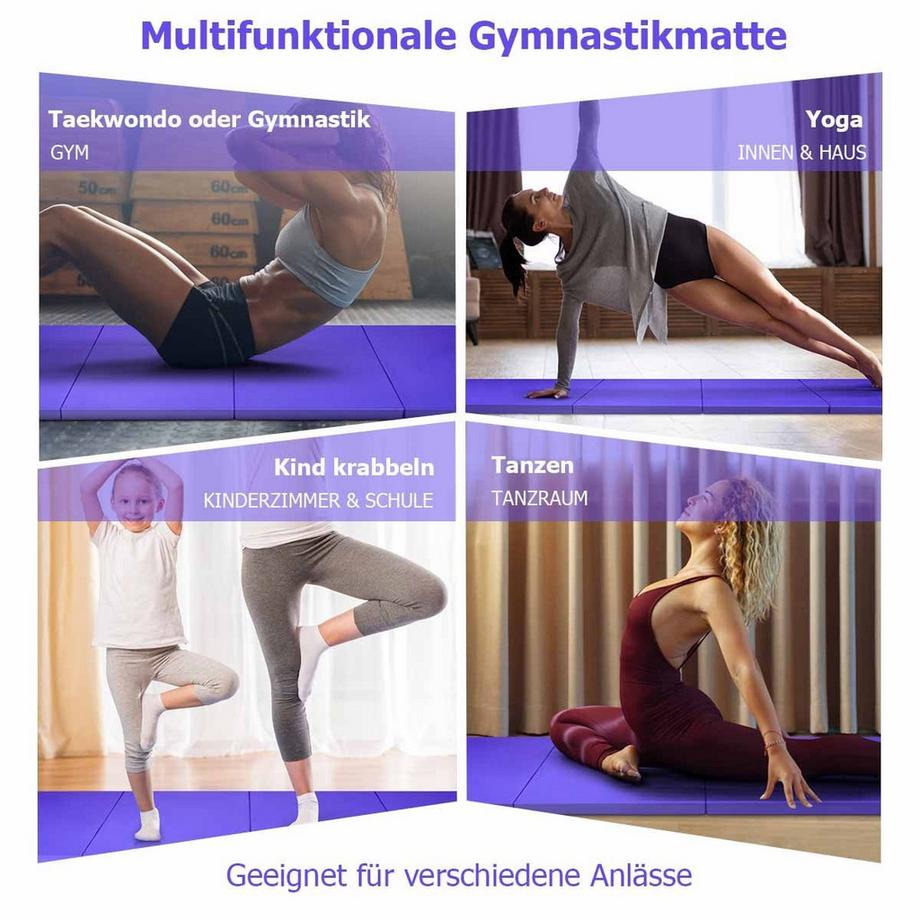 Northix  Tappetino da ginnastica pieghevole, extra spesso 