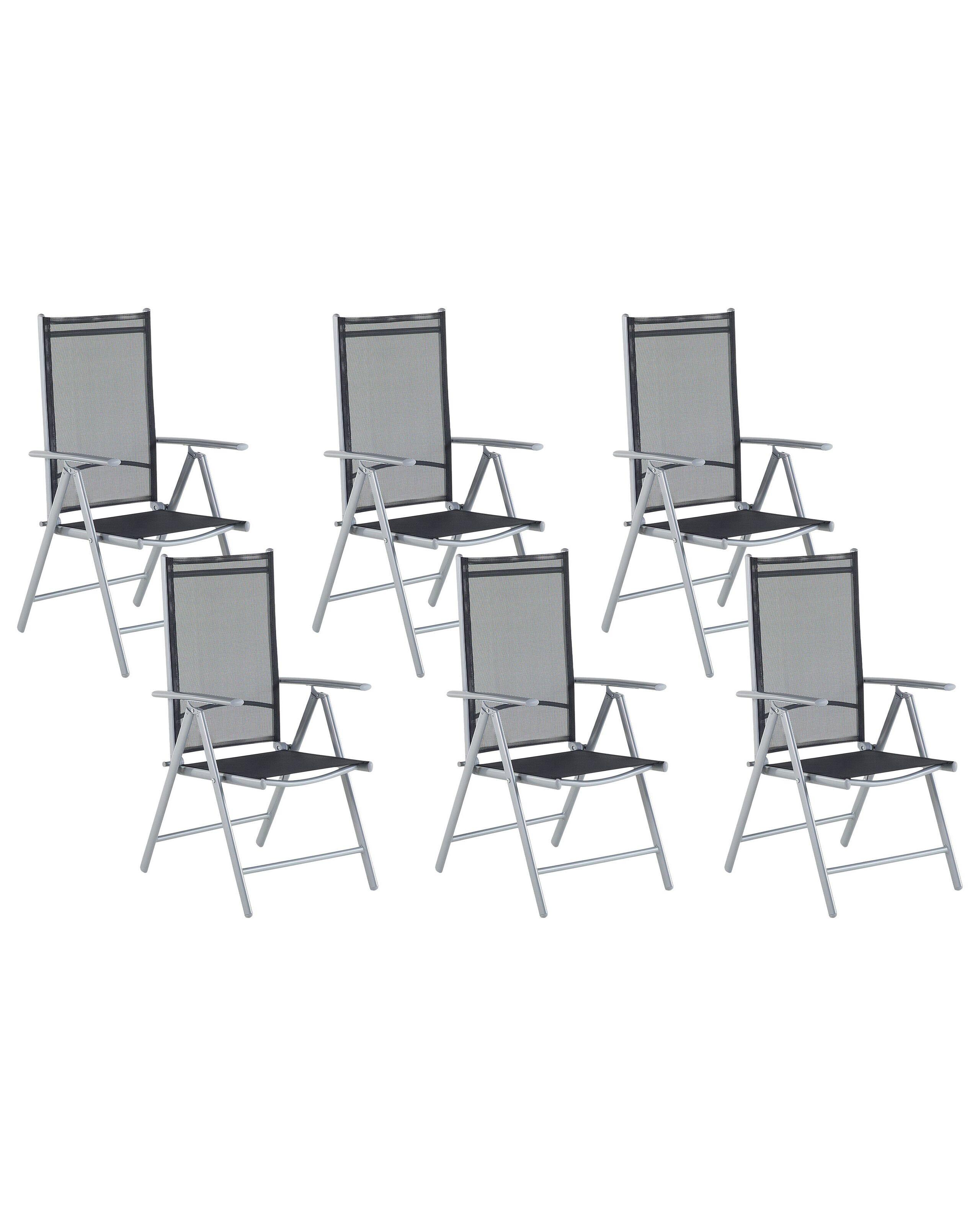 Image of Set mit 6 Stühlen aus Polyester Modern CATANIA Set mit 6 Stühlen aus Polyester Modern CATANIA