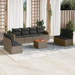 VidaXL set divano da giardino Polirattan  