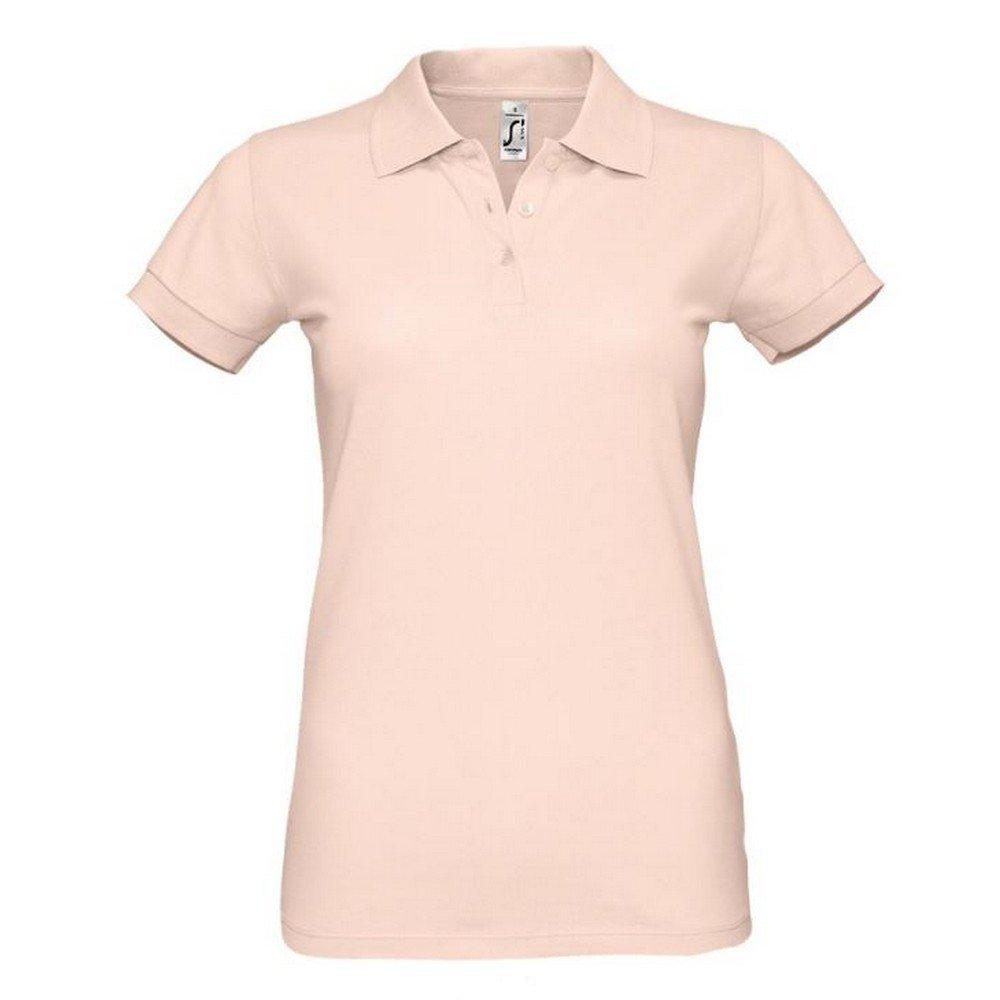 Image of Poloshirt Perfect Kurzarm Damen Hellrosa L