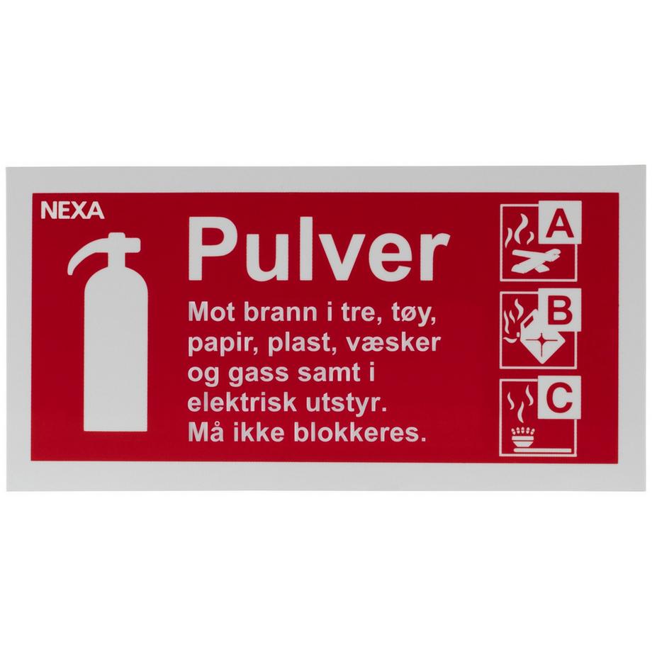 Nexa BSP-1020 Panneau pour extincteur à poudre  