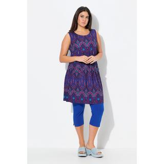 Ulla Popken Abito Mini Jersey Linea ad A Girocollo Senza Maniche con Tasche  