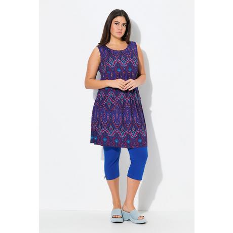 Ulla Popken Abito Mini Jersey Linea ad A Girocollo Senza Maniche con Tasche  