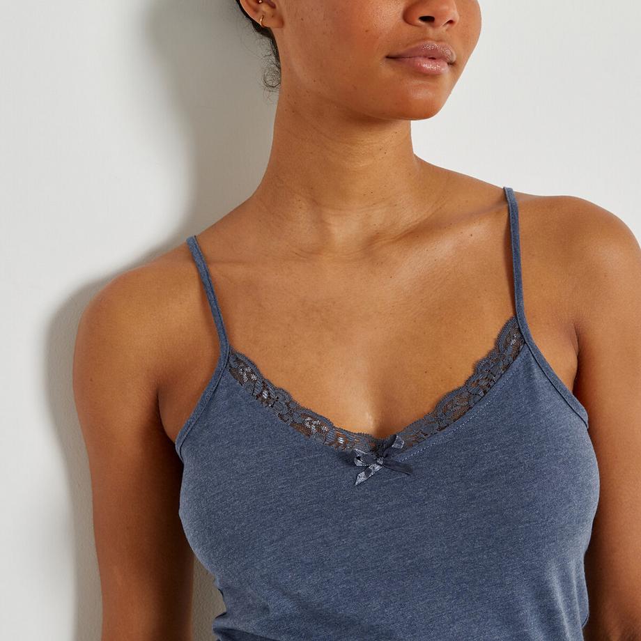 La Redoute Collections Pigiama Corto con Pizzo  