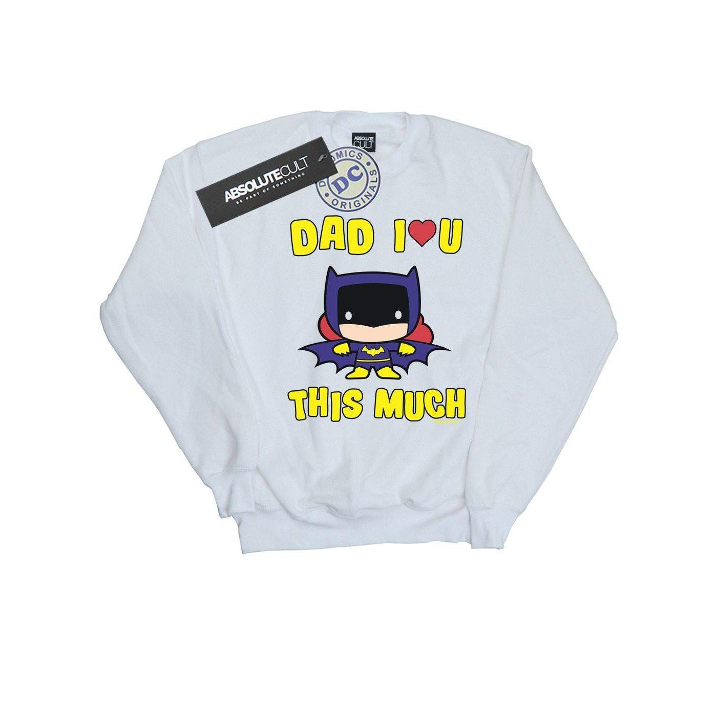 Image of Batman Dad I Love You This Much Sweatshirt Jungen Weiss 152-158