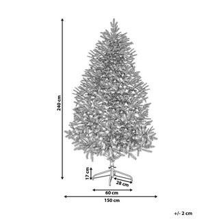 Beliani Albero natalizio innevato en PVC Scandinavo BASSIE  