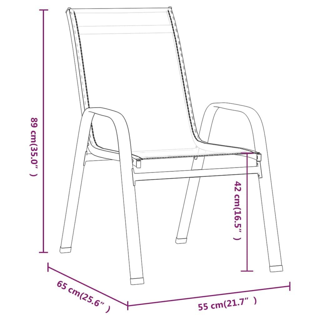 VidaXL Bistro-set stahl  