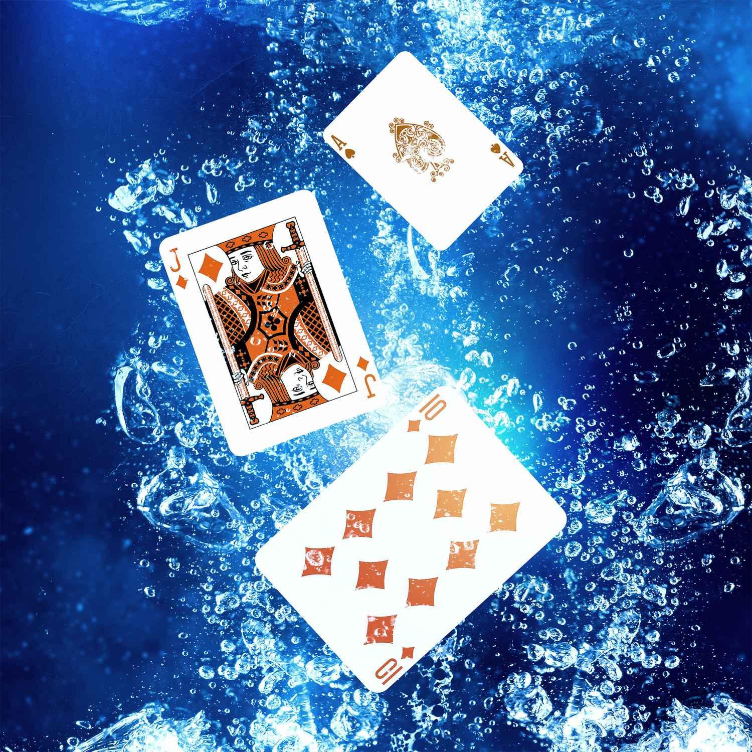 B2X  Cartes de poker en plastique imperméables 