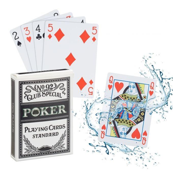 B2X  Cartes de poker en plastique imperméables 