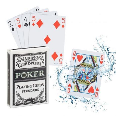 B2X  Cartes de poker en plastique imperméables 