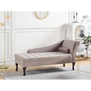 Beliani Chaise longue en Velours Rétro PESSAC  