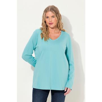 Maglia aderente con scollo a V e maniche lunghe