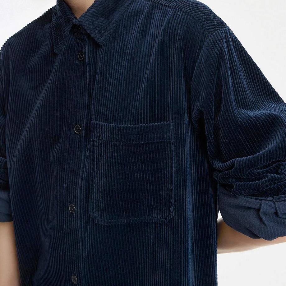 La Redoute Collections Abito midi in velluto a coste taglio dritto  