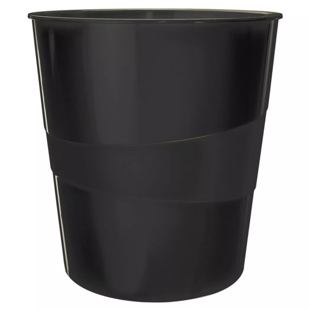 Leitz – Papierkorb WOW 15 Liter 5278-10-95 schwarz, 16 L