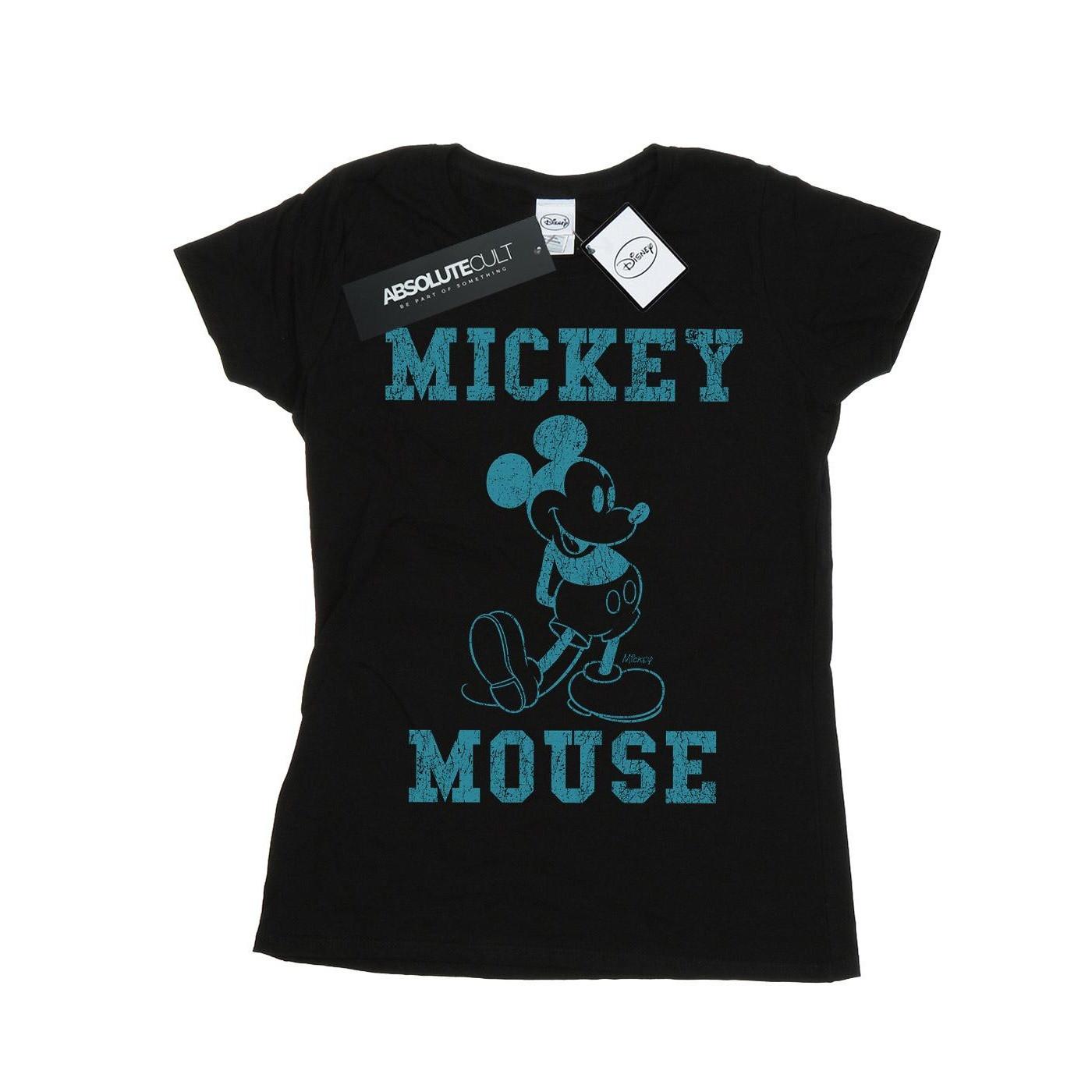 Image of Mickey Mouse Distressed Kick Mono Tshirt Damen Schwarz L