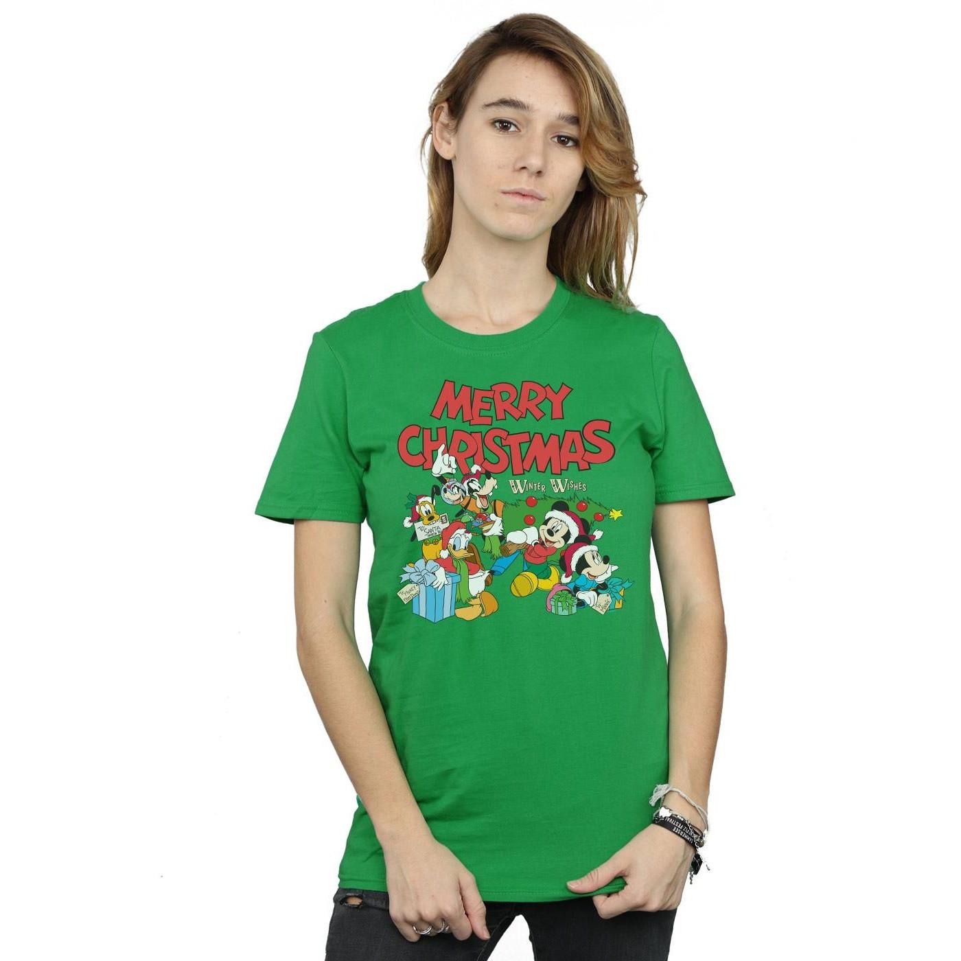 Disney  Tshirt MICKEY MOUSE AND FRIENDSWINTER WISHES 