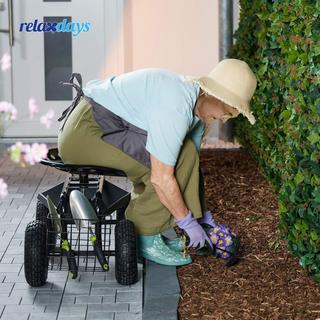 Northix Mobiler Gartensitz mit Stauraum  