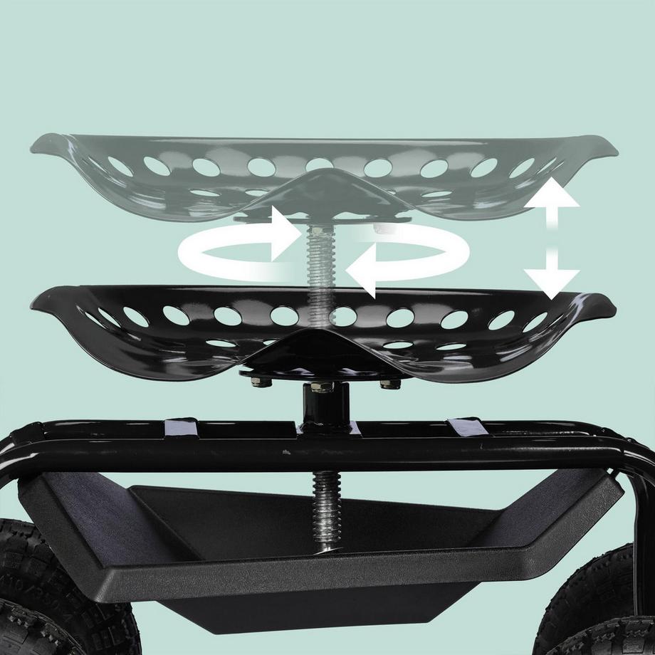 Northix Mobiler Gartensitz mit Stauraum  