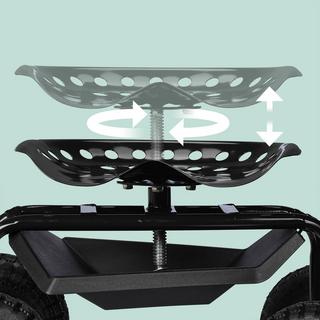 Northix Mobiler Gartensitz mit Stauraum  