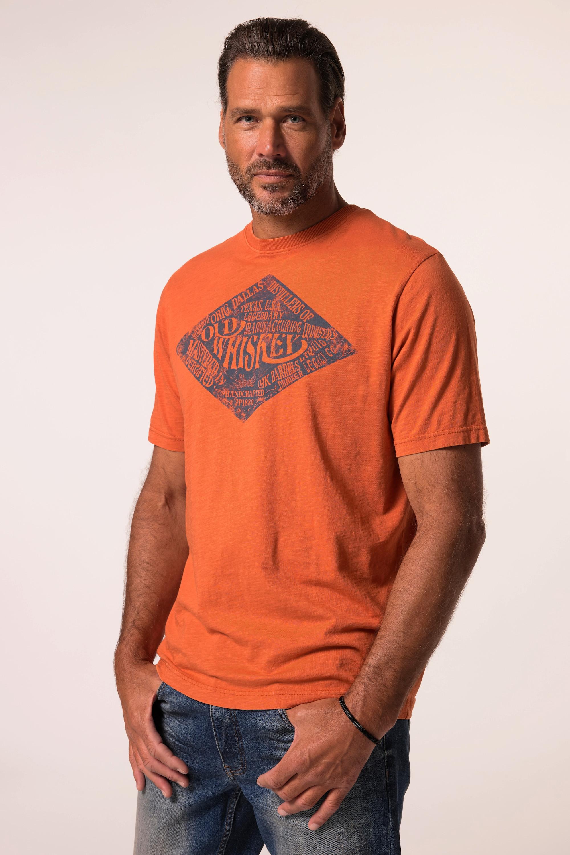 JP1880 Halbarm T-Shirt mit Brustprint Vintage Look  