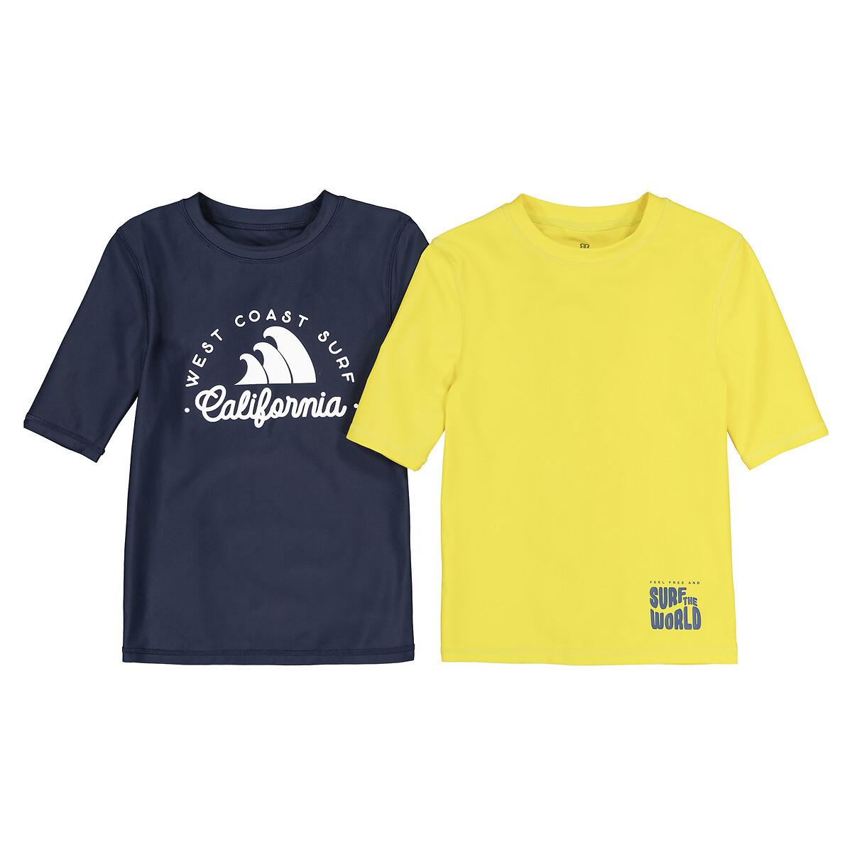 Image of 2er-pack Strandshirts Mit Uv-schutz Unisex Gelb 5-6A