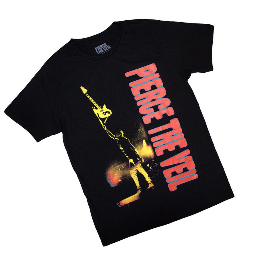 Pierce The Veil T-Shirt à Imprimé Graphique Guitare Swing  