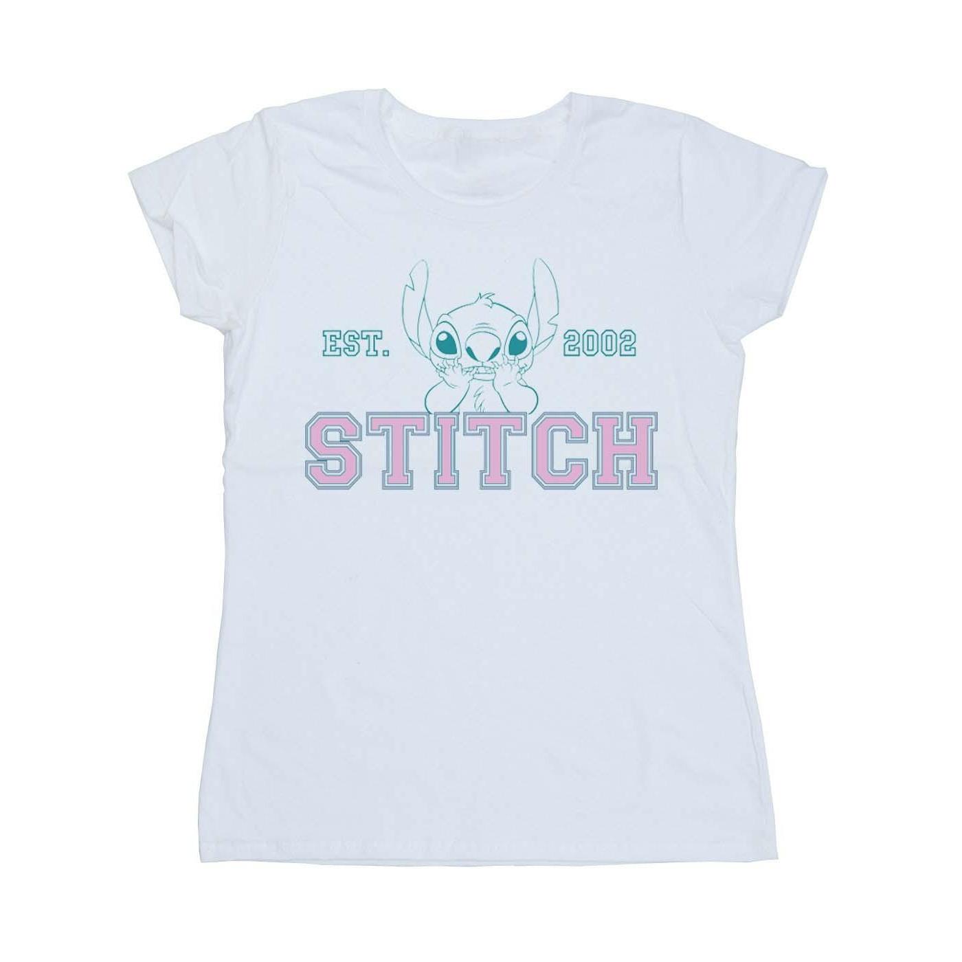 Image of Lilo And Stitch Collegial Pastel Tshirt Damen Weiss M