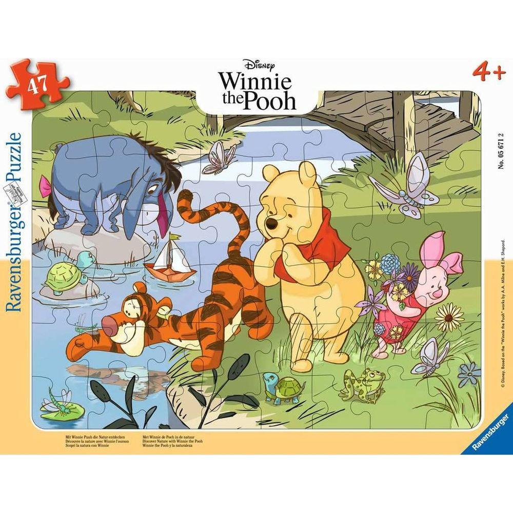 Image of Puzzle Mit Winnie Pooh die Natur entdecken (47Teile)