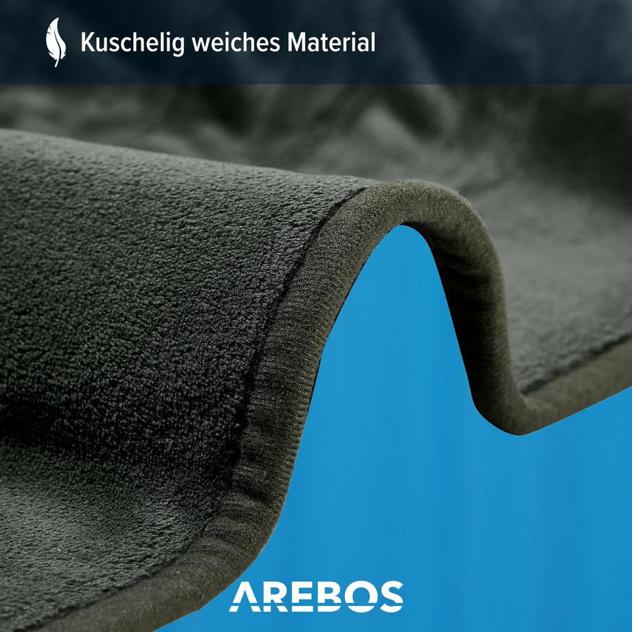 Arebos Elektrische Heizdecke Wärmedecke waschbar Kuscheldecke  