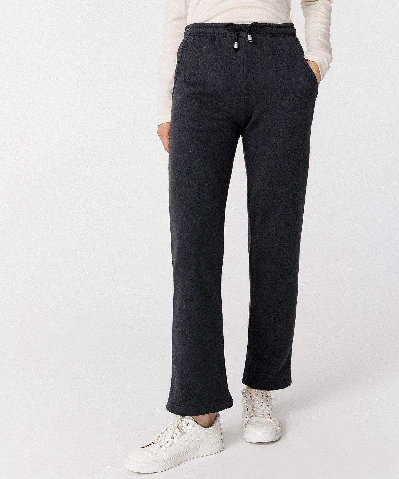 Image of Hose Aus Schmiegsamem, Kuscheligem Molton. Damen Schwarz 54/56
