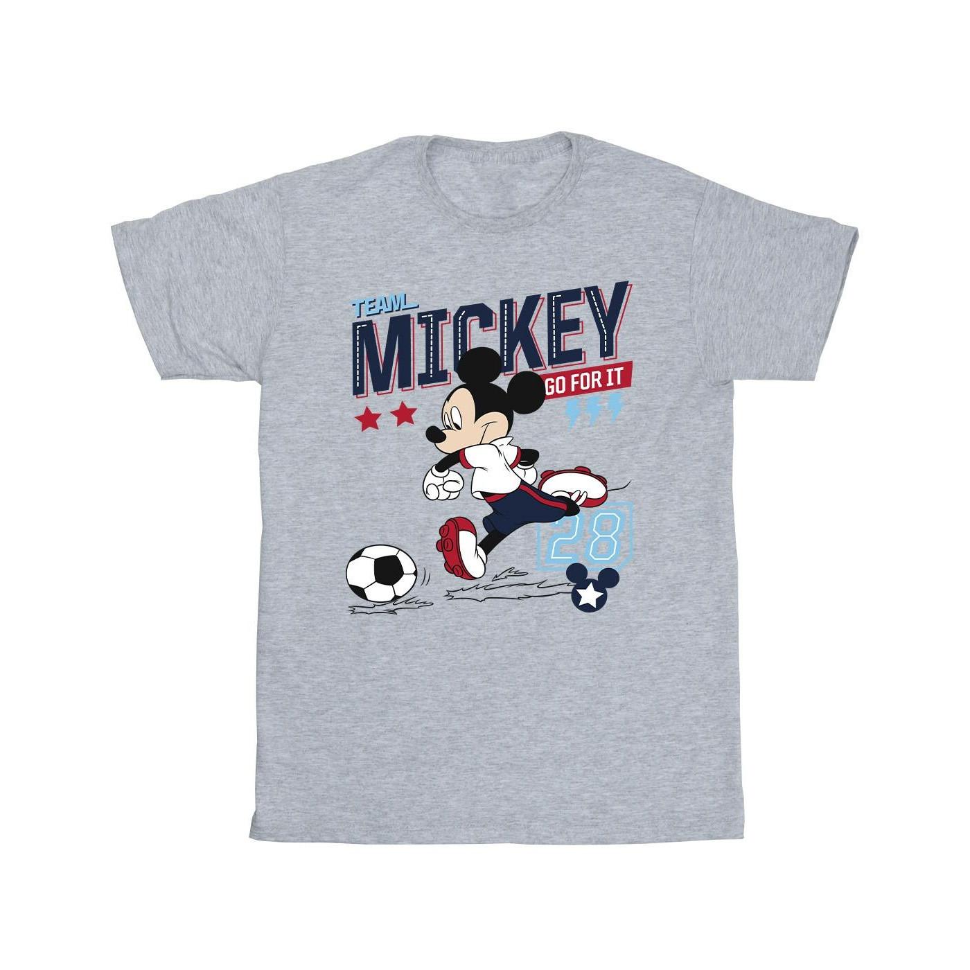 Image of Mickey Mouse Team Mickey Football Tshirt Herren Grau 3XL