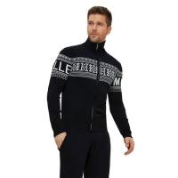 Image of Bellemere Unisex Vintage Schweden Design Strickjacke Mit Durchgehendem Reißverschluss Herren Schwarz Leicht L