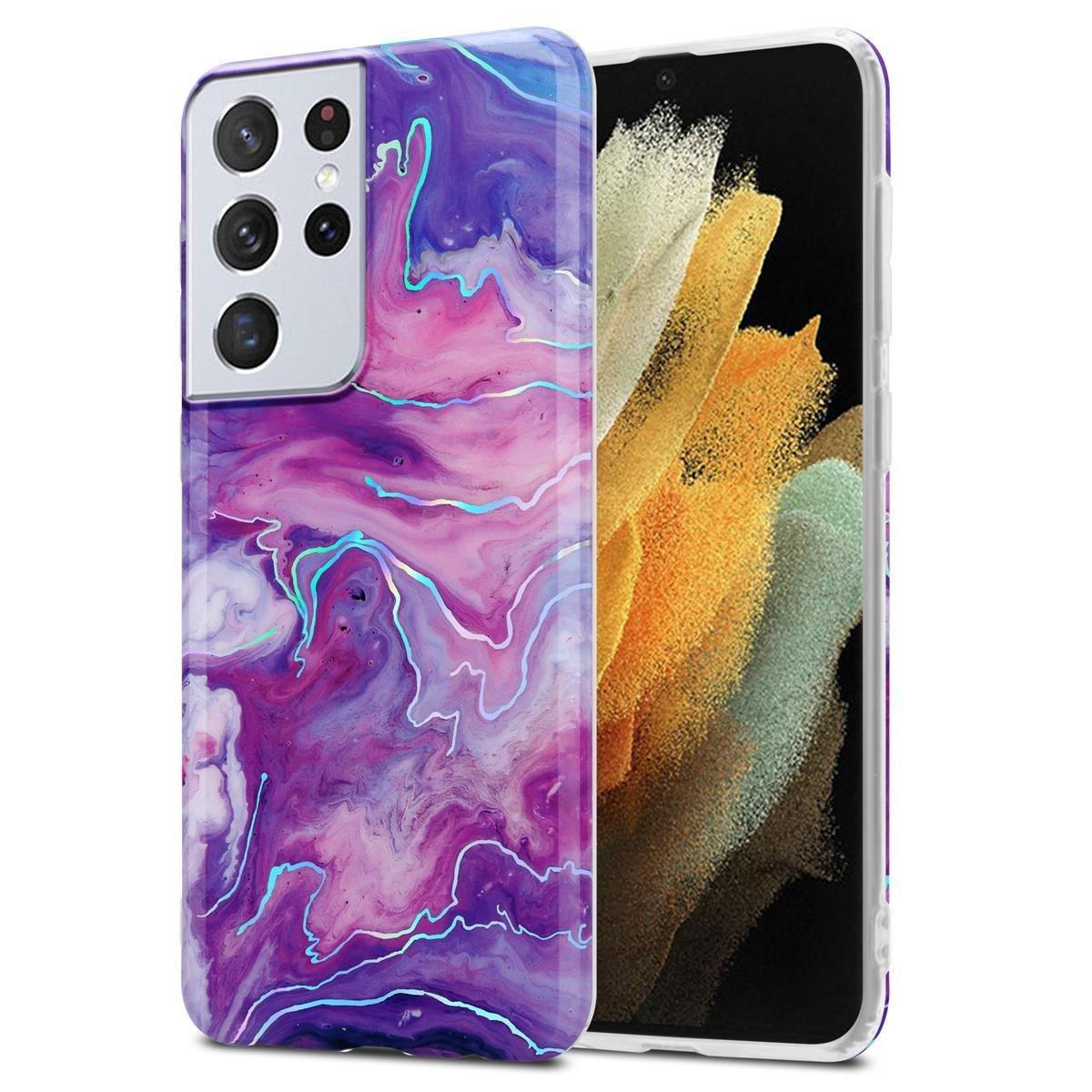 Image of Hülle für Samsung Galaxy S21 ULTRA aus TPU Silikon mit Muster Mosaik