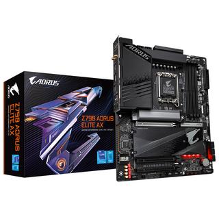 Gigabyte  Z790 AORUS ELITE AX Scheda madre - Supporta CPU Intel Core di 14a generazione, 16*+2+1 fasi VRM digitali, fino a 7600MHz DDR5 (OC), 4xPCIe 4.0 M.2, Wi-Fi 6E, LAN 2.5GbE, USB 3.2 Gen 2x2 