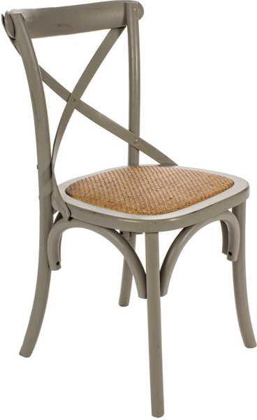 mutoni Chaise en bois Cross gris foncé  