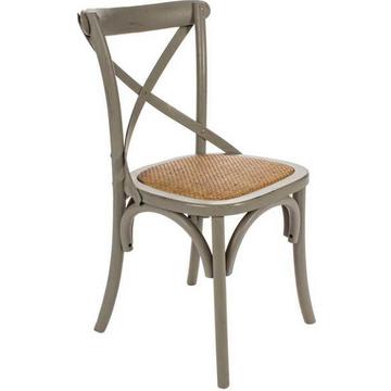 Chaise en bois Cross gris foncé