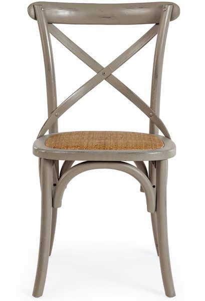 mutoni Chaise en bois Cross gris foncé  