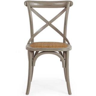 mutoni Chaise en bois Cross gris foncé  