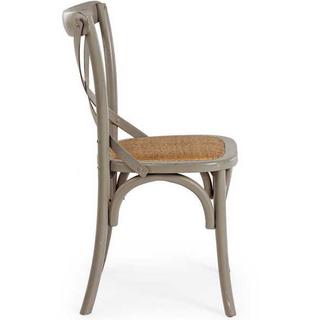 mutoni Chaise en bois Cross gris foncé  