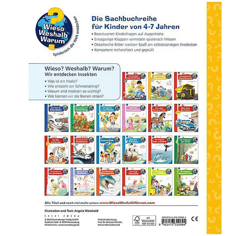 Wieso? Weshalb? Warum?, Band 39: Wir entdecken Insekten Weinhold, Angela; Weinhold, Angela (Illustrationen) Gebundene Ausgabe 