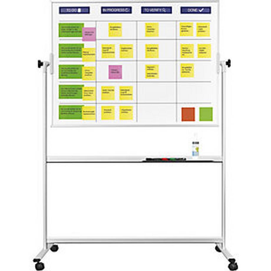 magnetoplan  Scrumboard, Standard-Set inkl. Zubehör, Tafel-BxH 1200 x 900 mm, mobil. 