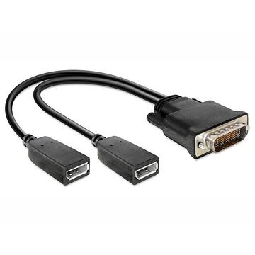 DeLOCK 65354 câble vidéo et adaptateur DMS 2 x DisplayPort Noir