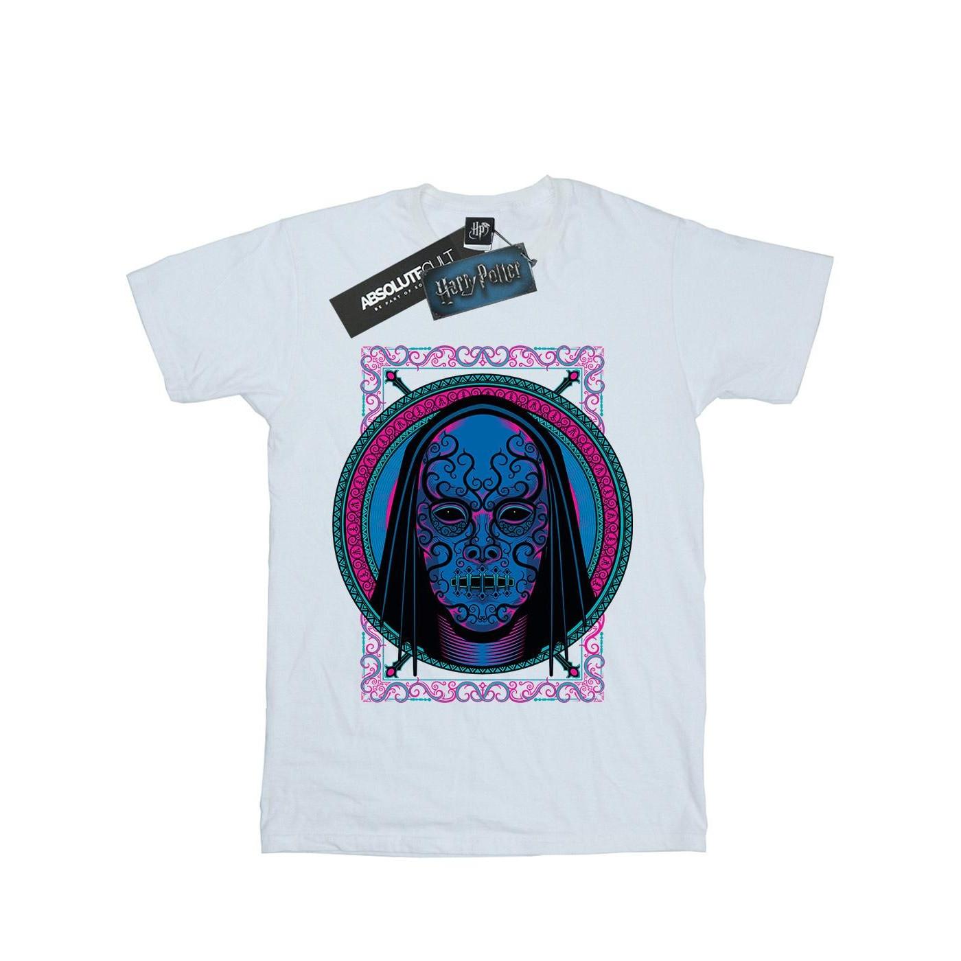 Image of Neon Death Eater Mask Tshirt Damen Weiss 3XL