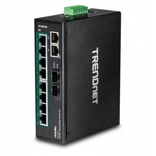 TRENDNET  TI-PG102 10Port DIN-Rail Switch Industrial Gigabit PoE+ 