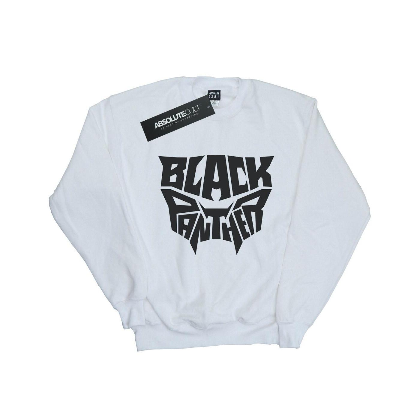 Image of Black Panther Worded Emblem Sweatshirt Jungen Weiss 128