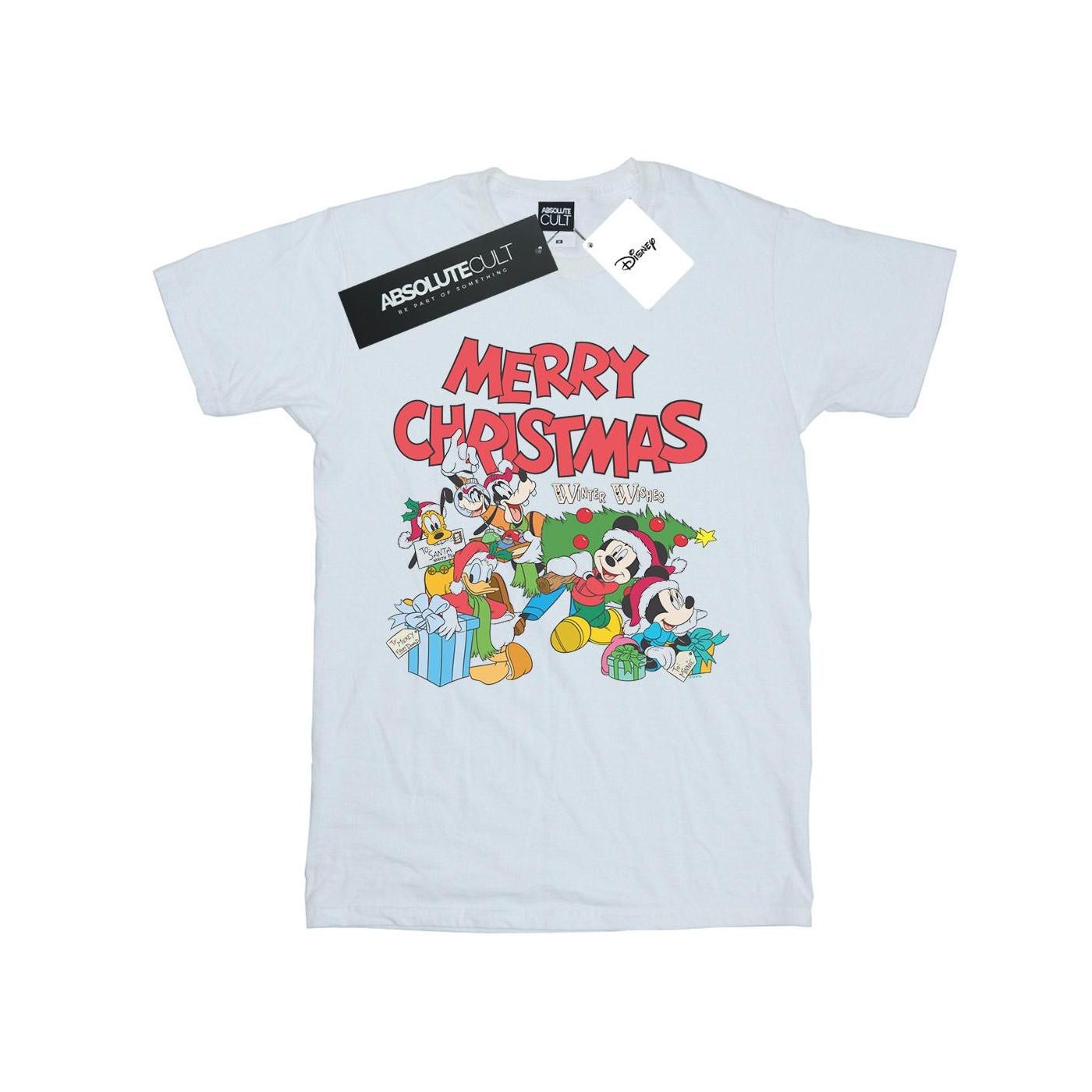 Image of Mickey And Friends Winter Wishes Tshirt Unisex Weiss 116